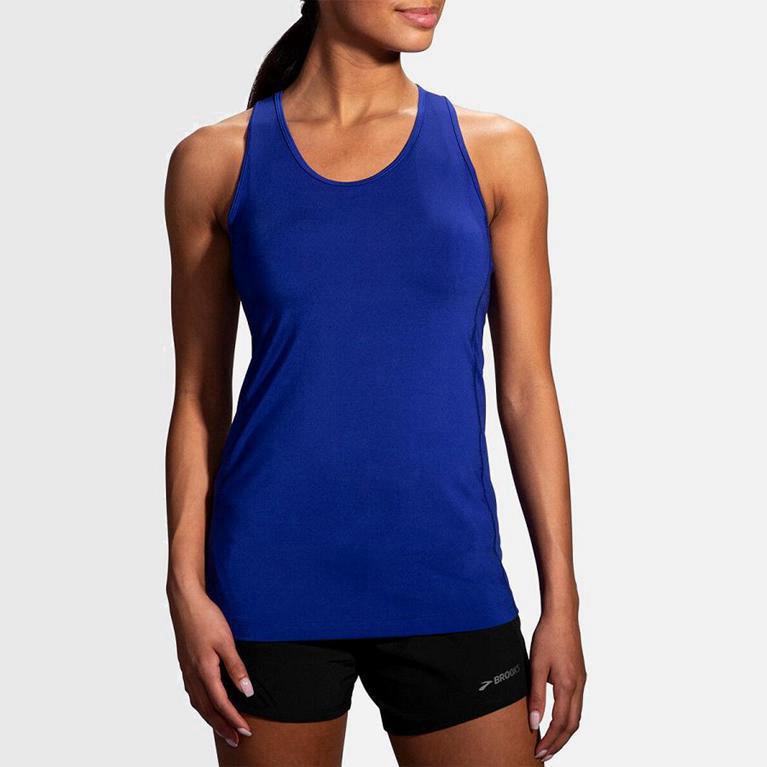 Brooks Pick-Up NZ - Women's Running Tank Top - Blue (96028-NAVJ)